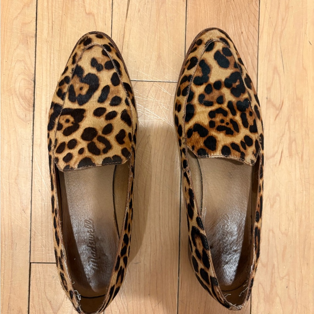 Madewell Leopard Print Loafers in Tan and Black